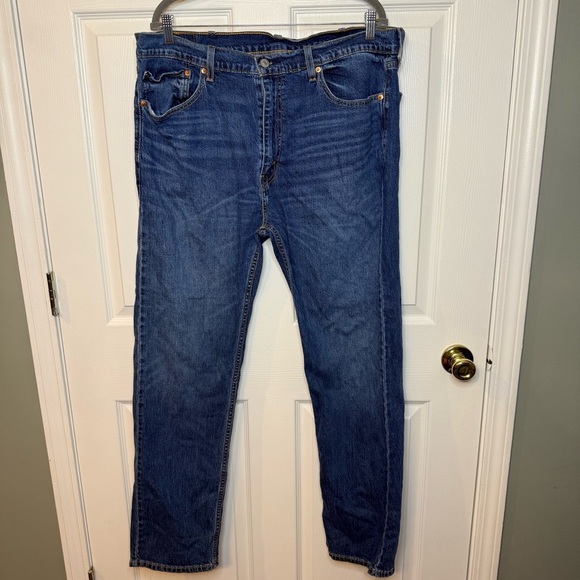 Levi’s 505 Men's Blue Denim Jeans Size 38 Waist 32 Length GUC - Picture 1 of 6